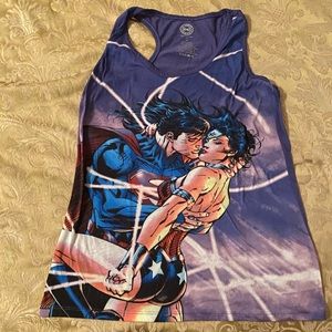 Superman and wonderwoman Tank top